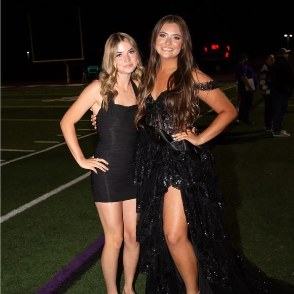 Sherri Hill 55500 Black Prom Dress - Picture 3 of 3